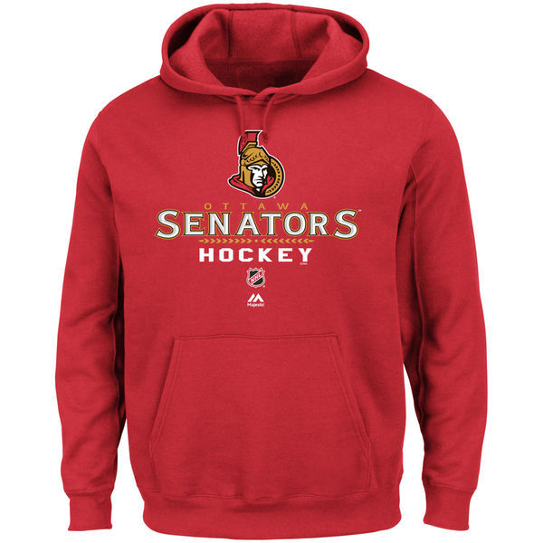 Ottawa Senators Red Team Logo Men's Pullover Hoodie