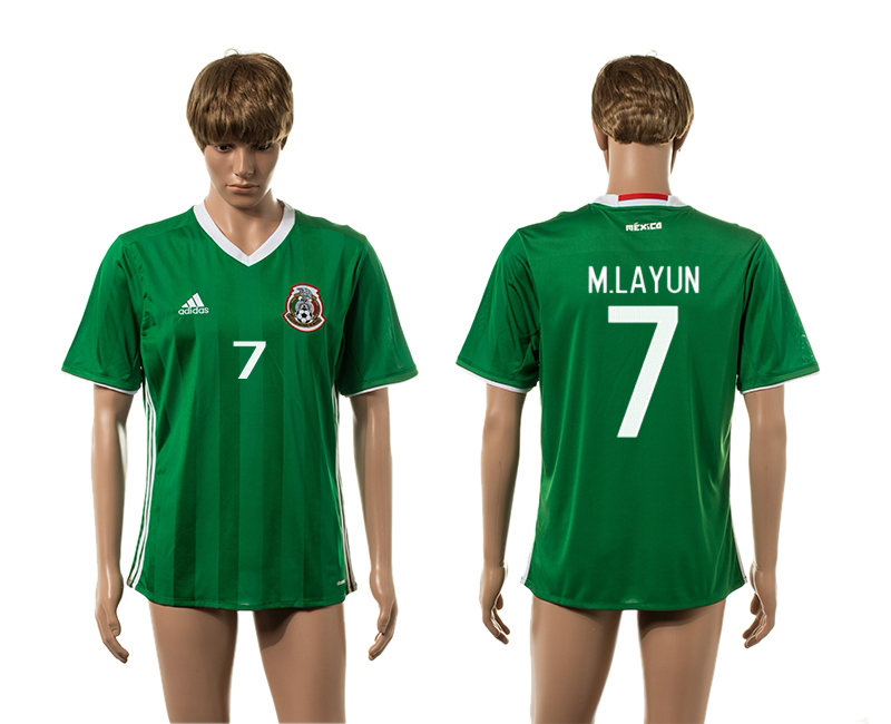 2016-17 Mexico 7 M.LAYUN Home Thailand Jersey 2016-17 Mexico 7 M.LAYUN Home Thailand Jersey