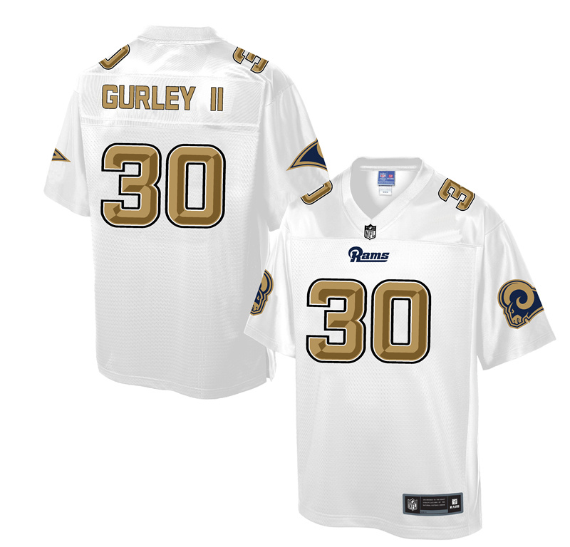 Nike Rams 30 Todd Gurley II White Pro Line Elite Jersey
