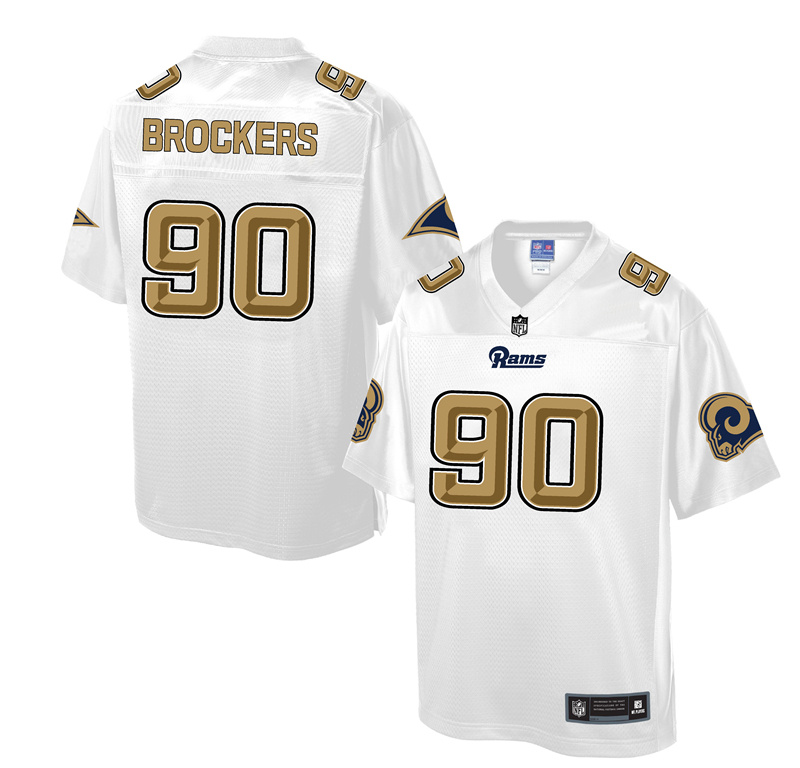 Nike Rams 90 Michael Brockers White Pro Line Elite Jersey