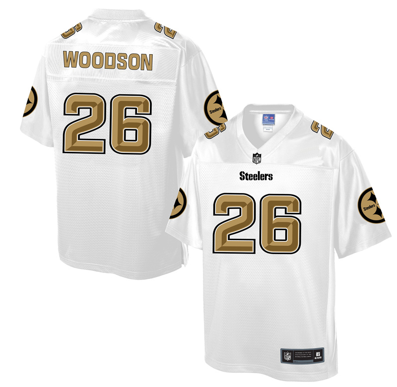 Nike Steelers 26 Rod Woodson White Pro Line Elite Jersey - Click Image to Close