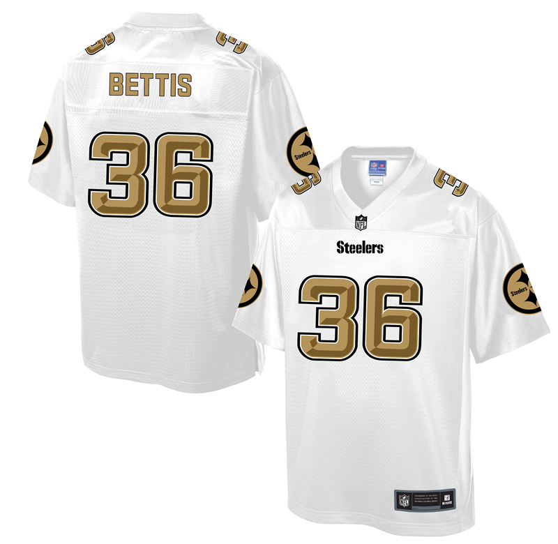 Nike Steelers 36 Jerome Bettis White Pro Line Elite Jersey - Click Image to Close