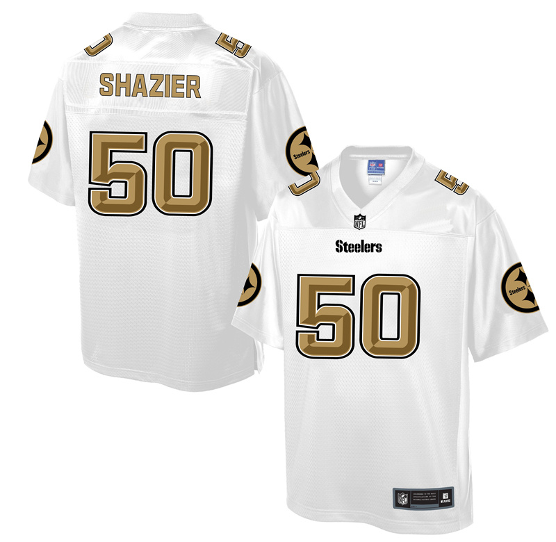 Nike Steelers 50 Ryan Shazier White Pro Line Elite Jersey - Click Image to Close