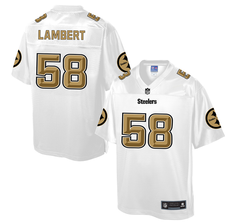 Nike Steelers 58 Jack Lambert White Pro Line Elite Jersey - Click Image to Close