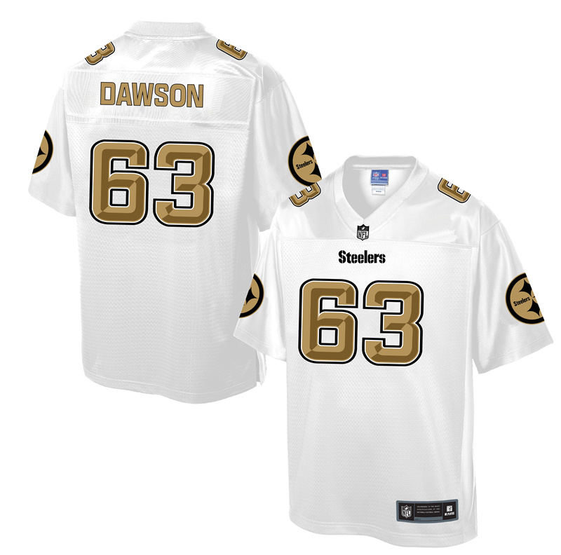 Nike Steelers 63 Dermontti Dawson White Pro Line Elite Jersey