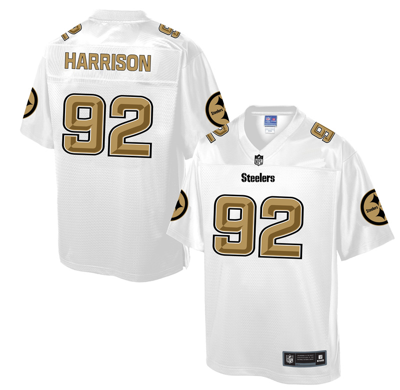 Nike Steelers 92 James Harrison White Pro Line Elite Jersey - Click Image to Close