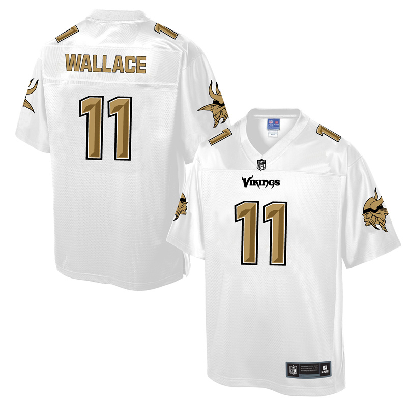Nike Vikings 11 Mike Wallace White Pro Line Elite Jersey