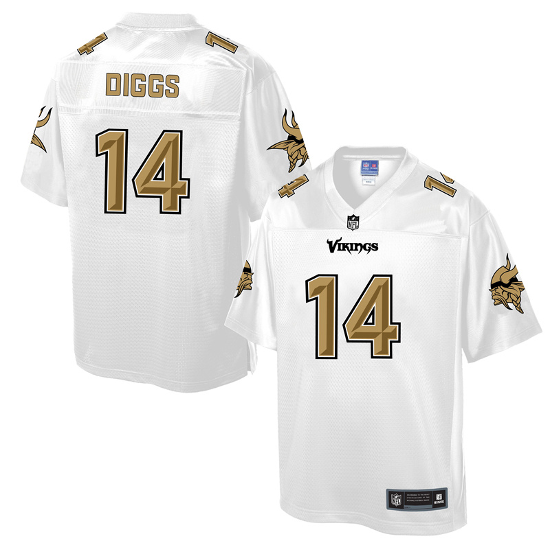 Nike Vikings 14 Stefon Diggs White Pro Line Elite Jersey