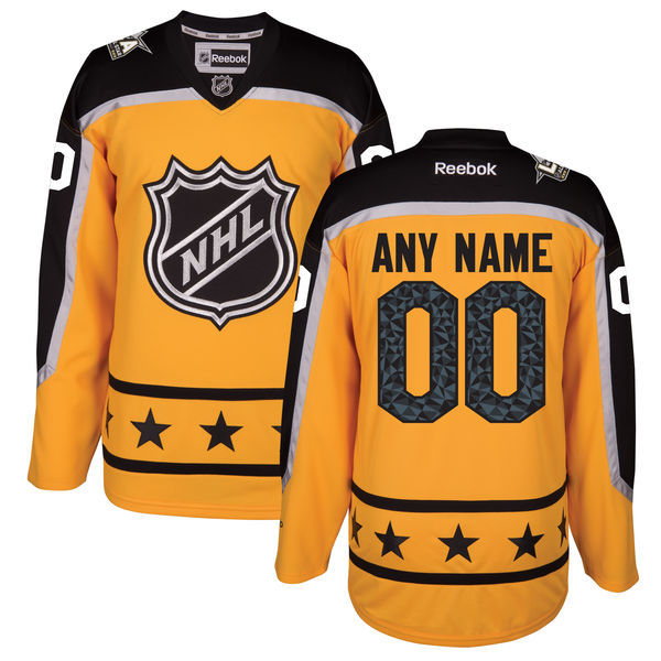 Atlantic Division Yellow 2017 NHL All Star Game Men's Customized Premier Jersey