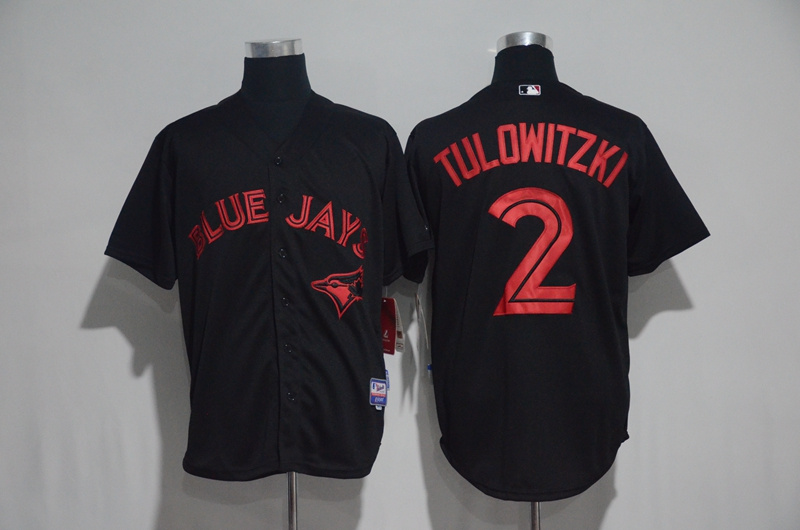 Blue Jays 2 Troy Tulowitzki Black Cool Base Jersey
