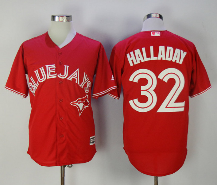 Blue Jays 32 Roy Halladay Red 2017 Cool Base Jersey