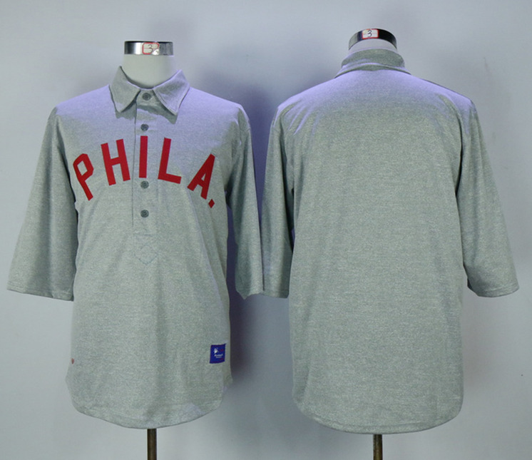 Phillies Blank Grey 1900 Throwback Jersey