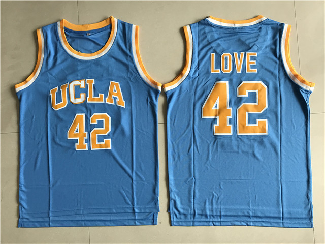 UCLA Bruins 42 Kevin Love Blue College Basketball Jersey