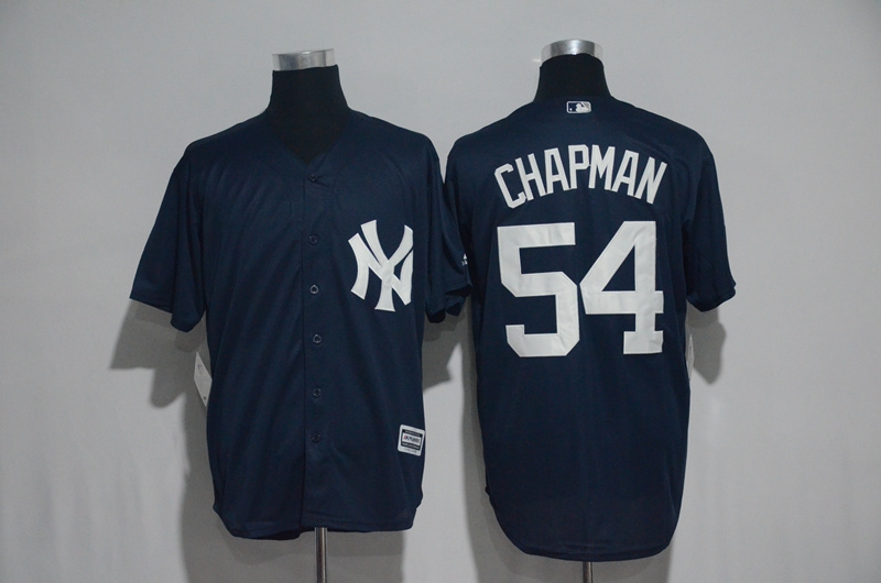 Yankees 54 Aroldis Chapman Navy Cool Base Jersey