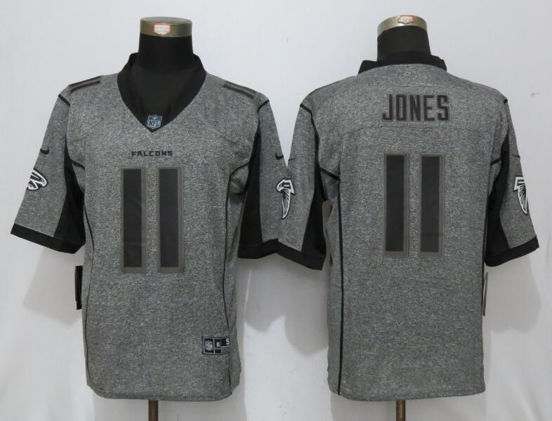 Nike Falcons 11 Julio Jones Gray Gridiron Gray Limited Jersey - Click Image to Close