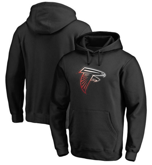 Atlanta Falcons Pro Line by Fanatics Branded Gradient Logo Pullover Hoodie Black - Click Image to Close