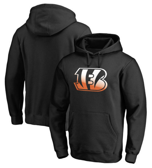 Cincinnati Bengals Pro Line by Fanatics Branded Gradient Logo Pullover Hoodie Black