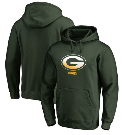 Green Bay Packers Pro Line by Fanatics Branded Gradient Logo Pullover Hoodie Green