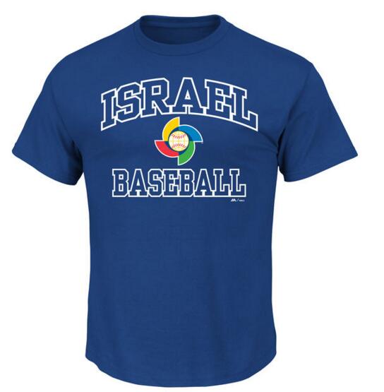 Israel Baseball Majestic 2017 World Baseball Classic Heart & Soul T-Shirt Royal