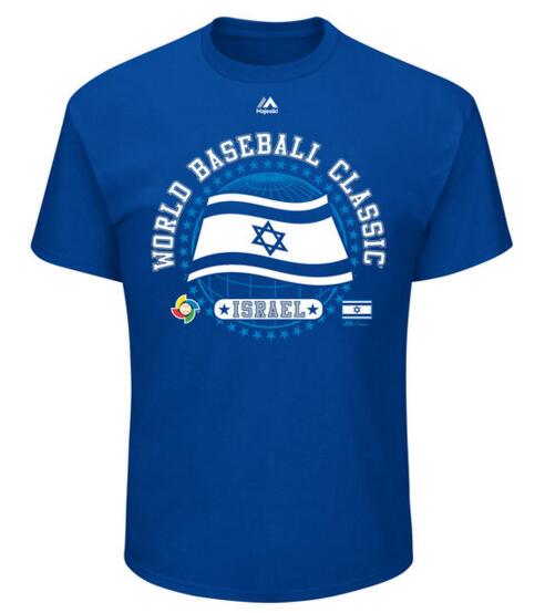 Israel Baseball Majestic 2017 World Baseball Classic World At Large T-Shirt Royal