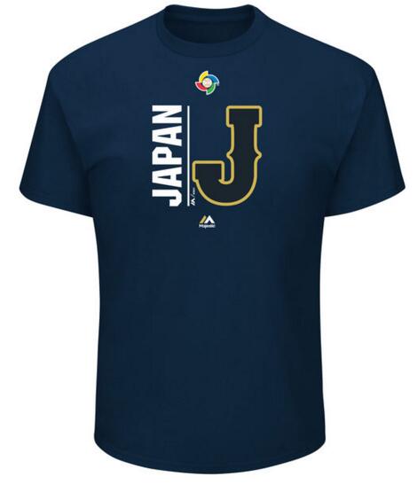 Japan Baseball Majestic 2017 World Baseball Classic Authentic Collection Team Icon T-Shirt Navy