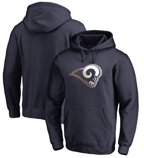 Los Angeles Rams Pro Line by Fanatics Branded Gradient Logo Pullover Hoodie Navy - Click Image to Close