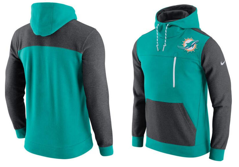 Miami Dolphins Nike AV15 Fleece Pullover Hoodie Aqua