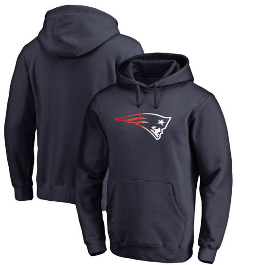 New England Patriots Pro Line by Fanatics Branded Gradient Logo Pullover Hoodie Navy