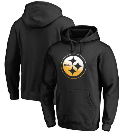 Pittsburgh Steelers Pro Line by Fanatics Branded Gradient Logo Pullover Hoodie Black