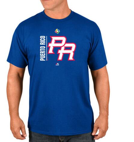 Puerto Rico Baseball Majestic 2017 World Baseball Classic Authentic Collection Team Icon T-Shirt Royal