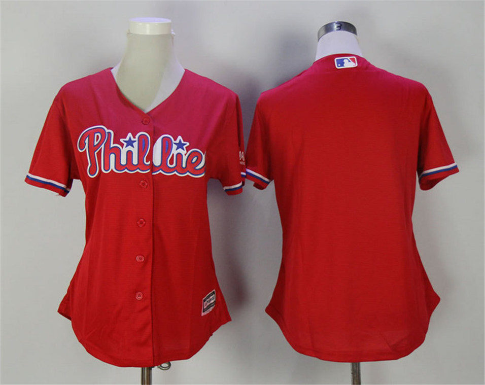 Phillie Blank Red Women Cool Base Jersey