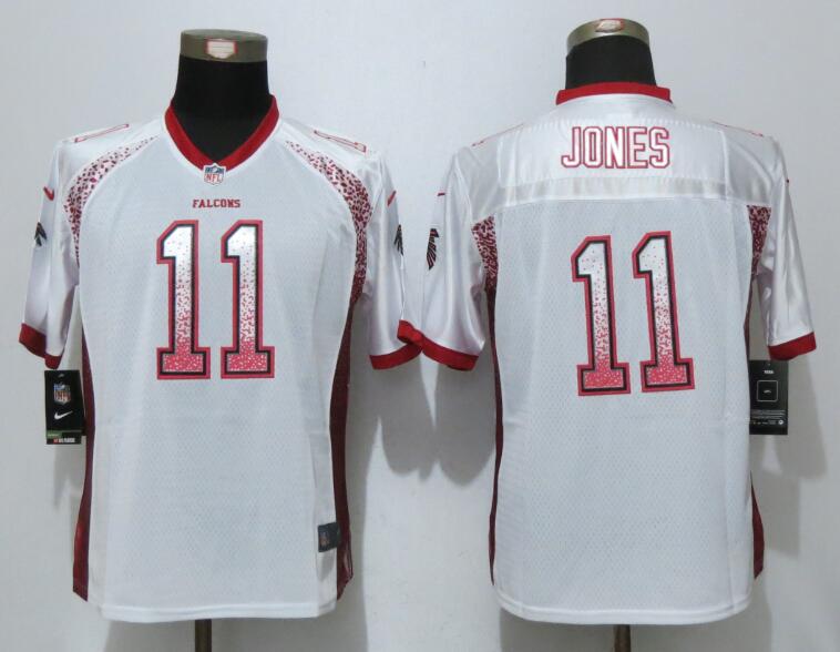 Nike Falcons 11 Julio Jones White Women Drift Fashion Jersey
