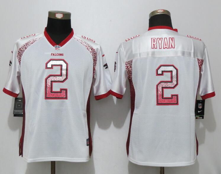 Nike Falcons 2 Matt Ryan White Women Drift Fashion Jersey