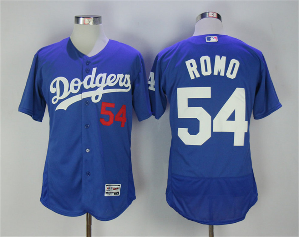Dodgers 54 Sergio Romo Blue Flexbase Jersey
