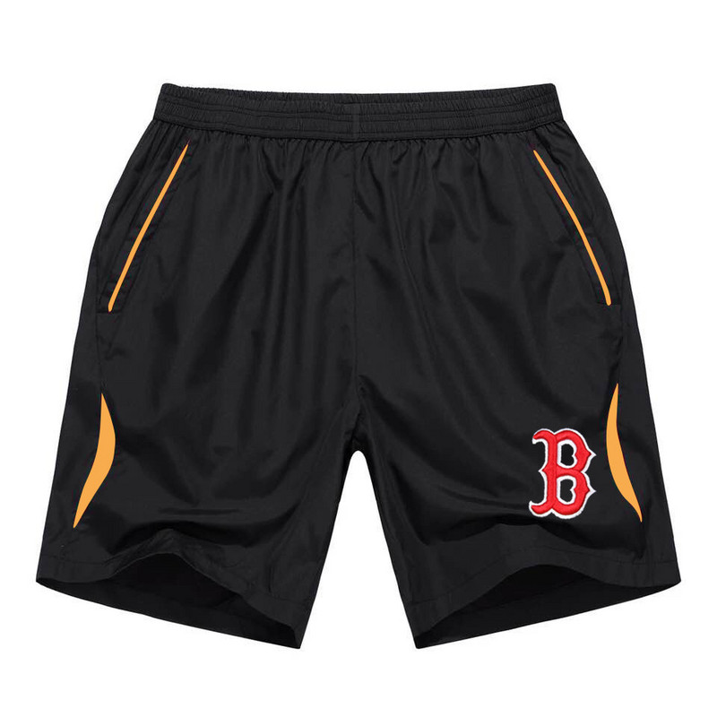 Men's Boston Red Sox Black Gold Stripe MLB Shorts