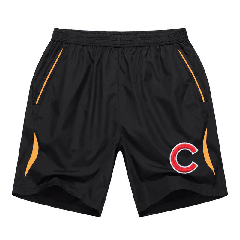 Men's Chicago Cubs Black Gold Stripe MLB Shorts