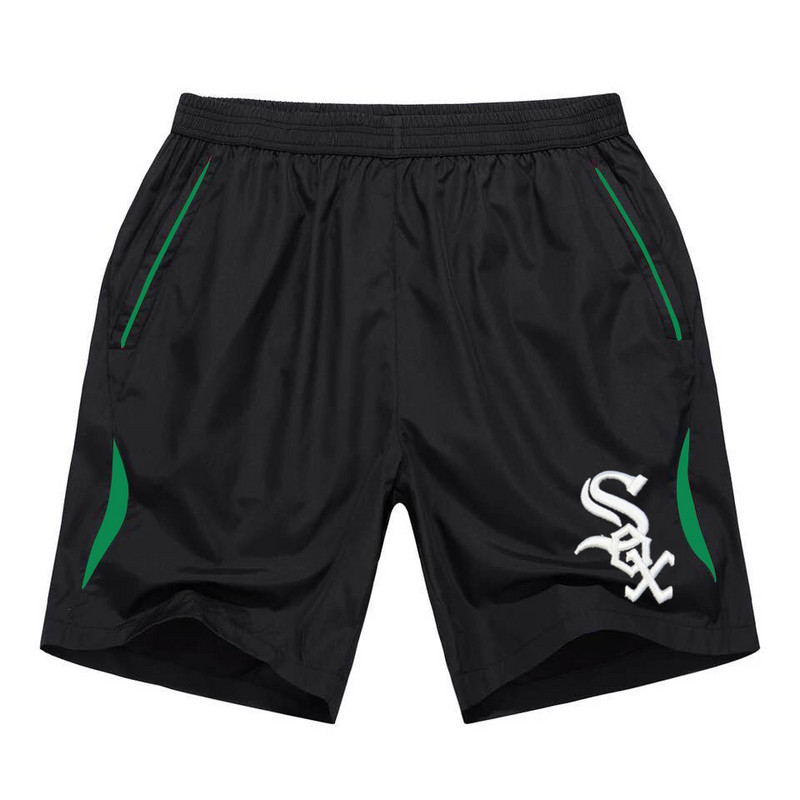 Men's Chicago White Sox Black Green Stripe MLB Shorts