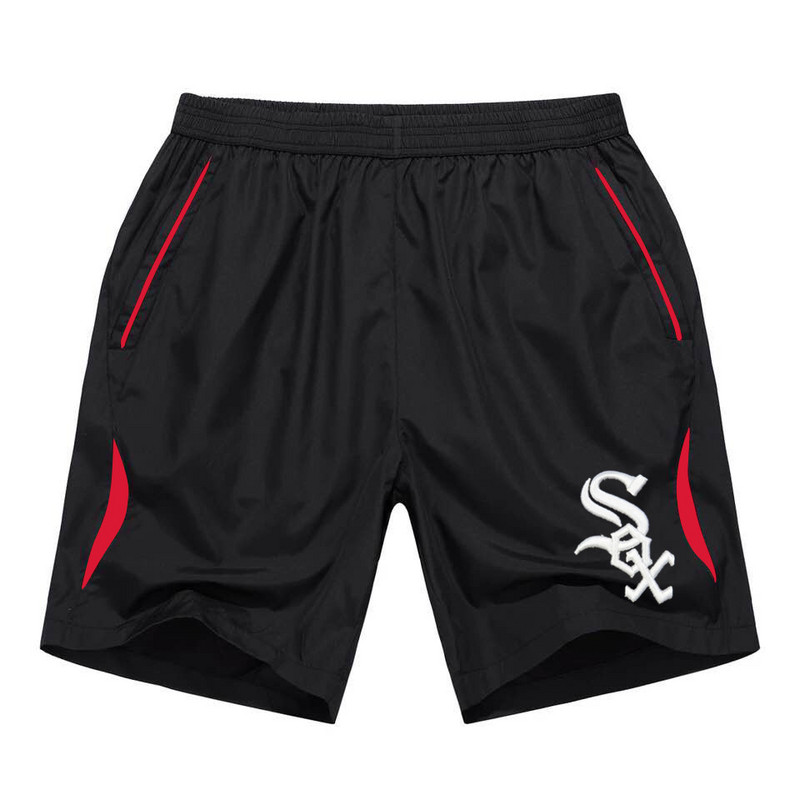 Men's Chicago White Sox Black Red Stripe MLB Shorts