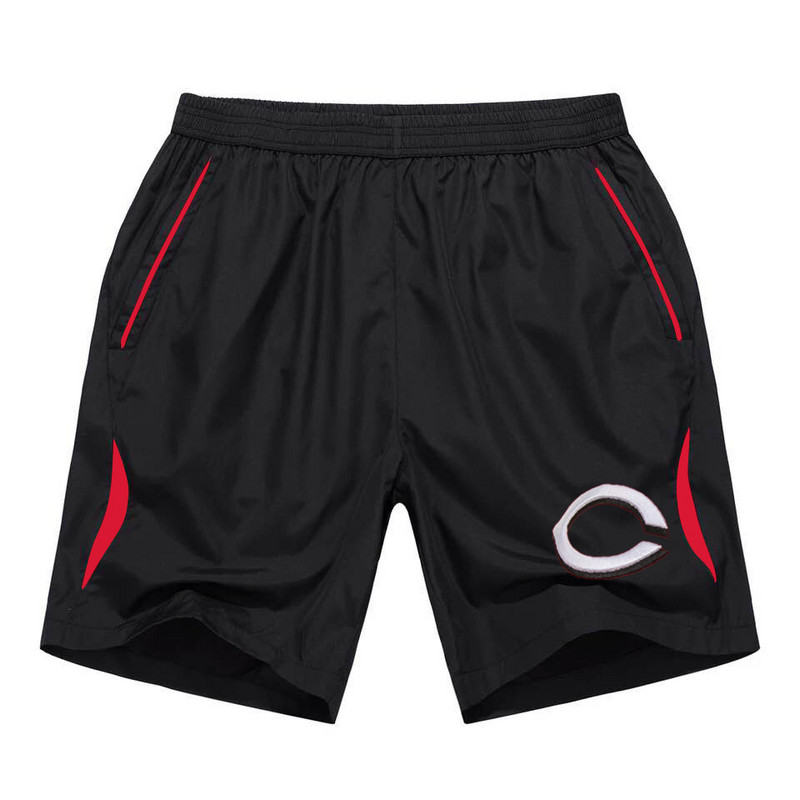 Men's Cincinnati Reds Black Red Stripe MLB Shorts
