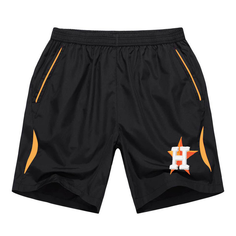 Men's Houston Astros Black Gold Stripe MLB Shorts