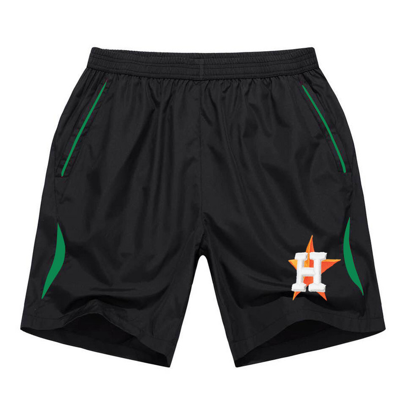 Men's Houston Astros Black Green Stripe MLB Shorts