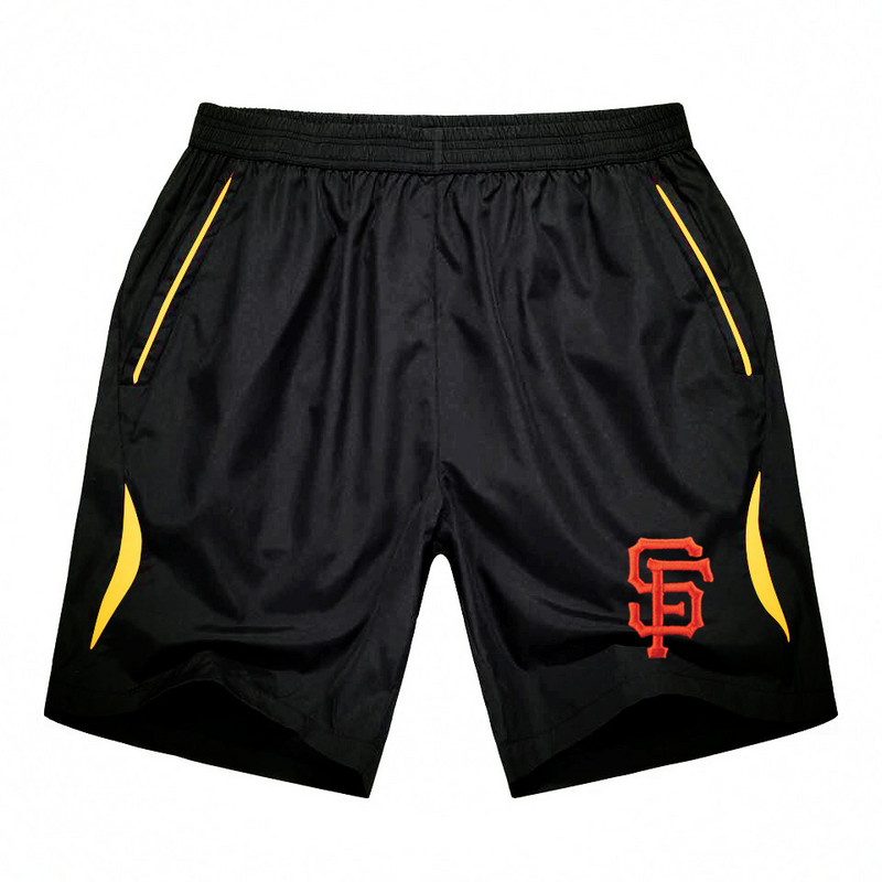 Men's San Francisco Giants Black Gold Stripe MLB Shorts