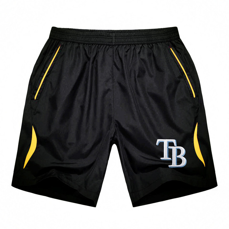Men's Tampa Bay Rays Black Gold Stripe MLB Shorts