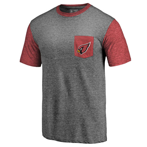 Arizona Cardinals Pro Line by Fanatics Branded Heathered Gray Cardinal Refresh Pocket T-Shirt