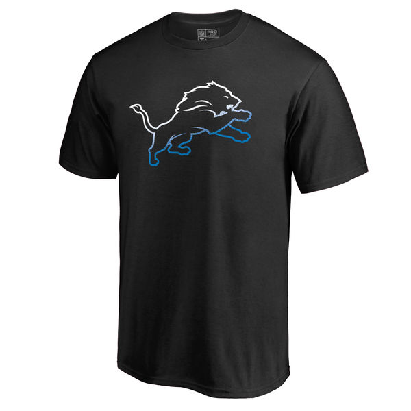 Detroit Lions Pro Line by Fanatics Branded Black Big & Tall Gradient Logo T-Shirt