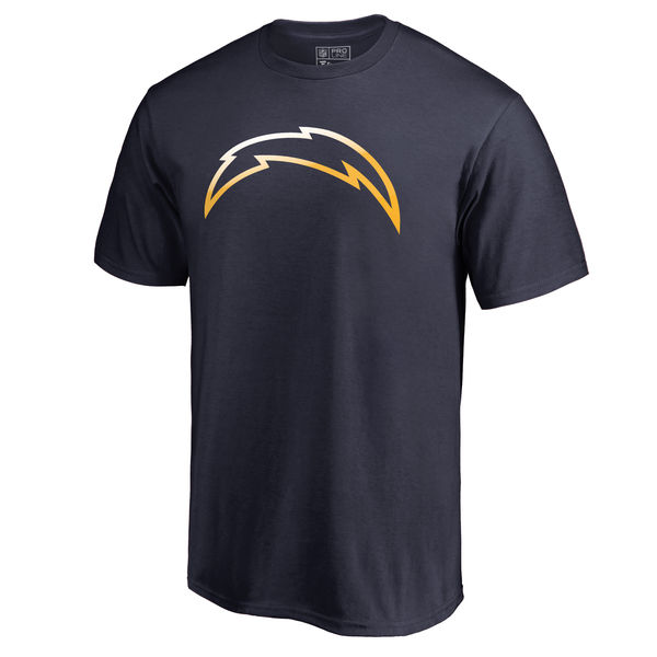 Los Angeles Chargers Pro Line by Fanatics Branded Navy Big & Tall Gradient Logo T-Shirt
