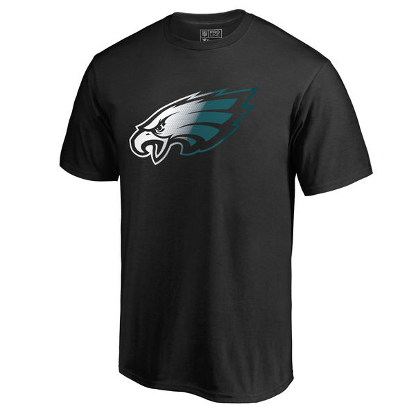 Philadelphia Eagles Pro Line by Fanatics Branded Black Big & Tall Gradient Logo T-Shirt