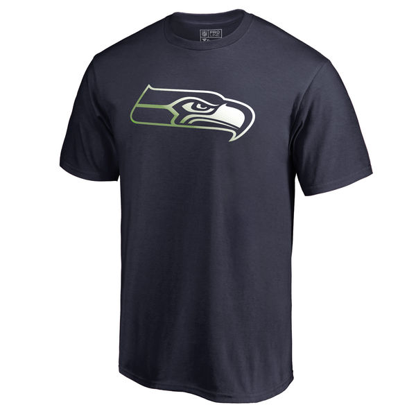 Seattle Seahawks Pro Line by Fanatics Branded Navy Big & Tall Gradient Logo T-Shirt