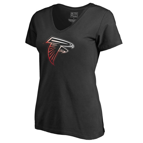 Women's Atlanta Falcons Pro Line by Fanatics Branded Black Big & Tall Gradient Logo T-Shirt