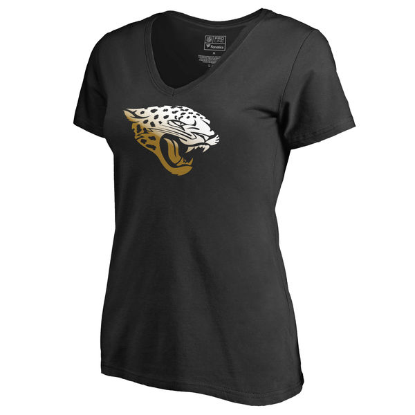 Women's Jacksonville Jaguars Pro Line by Fanatics Branded Black Big & Tall Gradient Logo T-Shirt